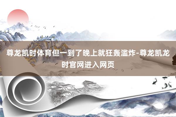 尊龙凯时体育但一到了晚上就狂轰滥炸-尊龙凯龙时官网进入网页