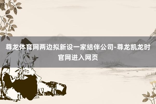 尊龙体育网两边拟新设一家结伴公司-尊龙凯龙时官网进入网页